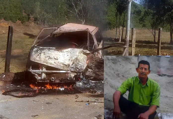 Morre motorista de carro que pegou fogo após acidente em Dores do Rio Preto