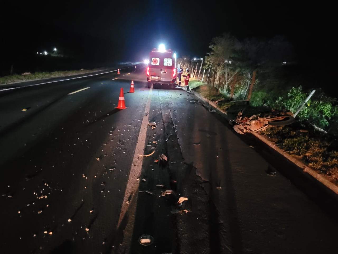 Motociclista sofre ferimentos graves em acidente na BR-116