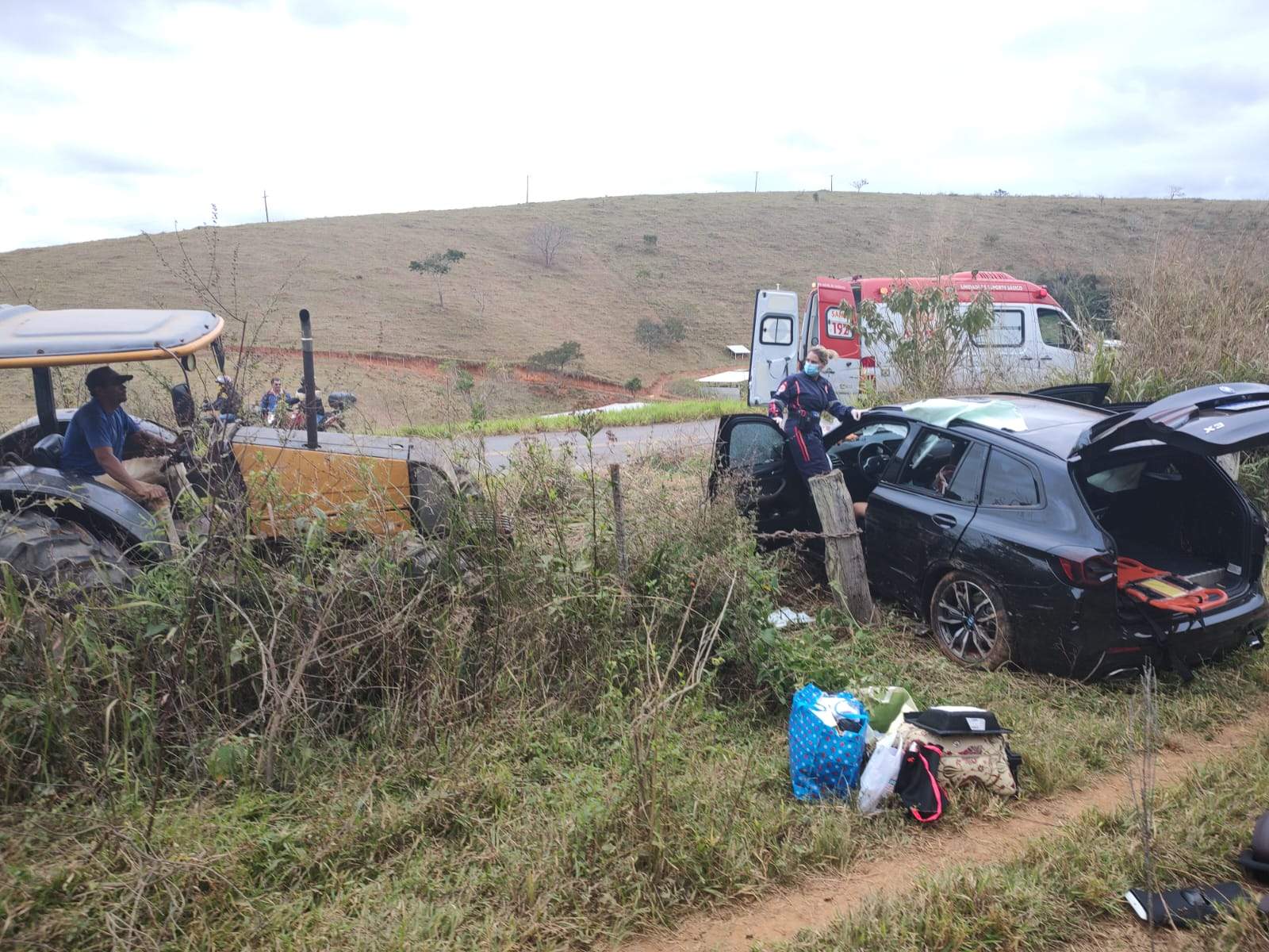 Portal Caparaó - Empresária de Manhuaçu sofre acidente na MG-111