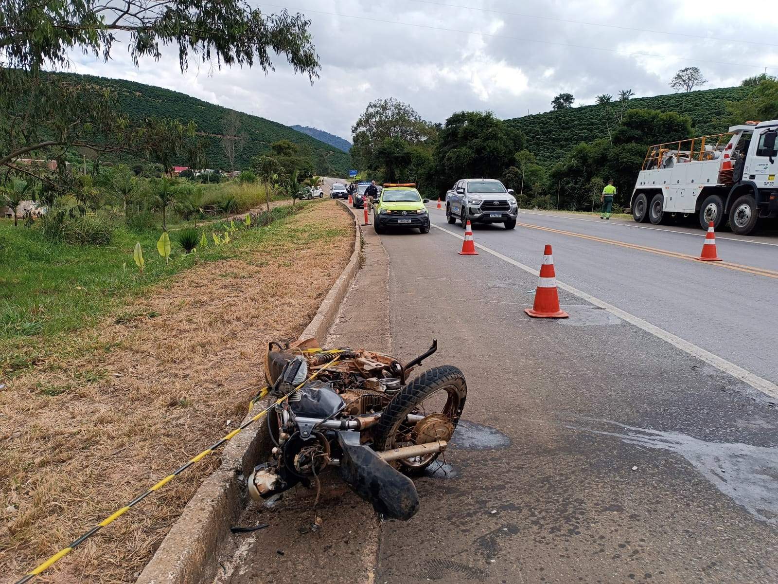Motociclista morre em acidente na curva de São Pedro do Avaí