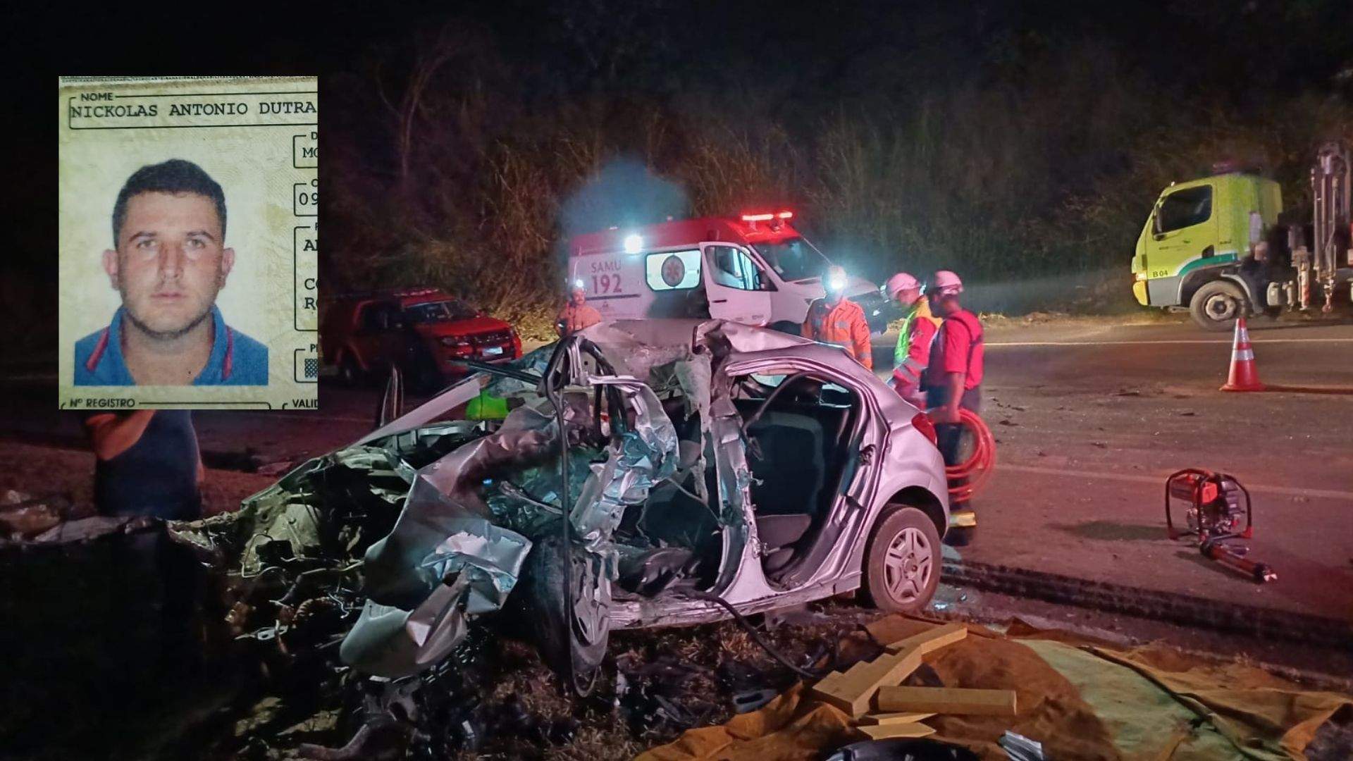 Motorista morre em acidente na BR-116, em Dom Corrêa